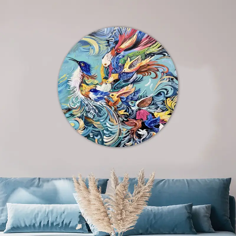 モダンな抽象的なシュムルグ鳥キャンバスプリント - トレンディな装飾