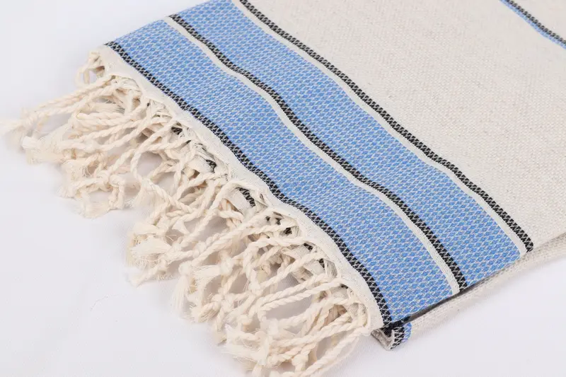 Hammam towel, Sand-resistant towel, Lightweight Turkish towel, 70x36 Cotton Striped Towel, Custom Beach Towels, Custom Name Towel, Embroidery Towels - 7