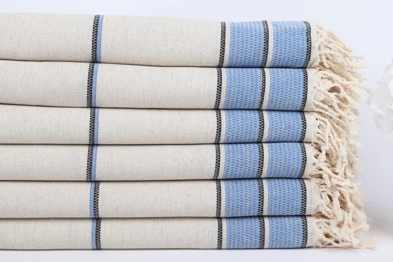 Hammam towel, Sand-resistant towel, Lightweight Turkish towel, 70x36 Cotton Striped Towel, Custom Beach Towels, Custom Name Towel, Embroidery Towels - 3