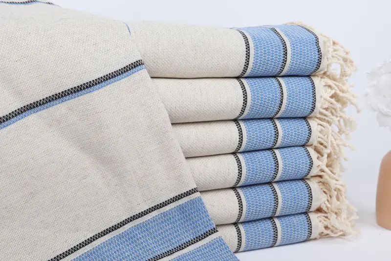Hammam towel, Sand-resistant towel, Lightweight Turkish towel, 70x36 Cotton Striped Towel, Custom Beach Towels, Custom Name Towel, Embroidery Towels - 1
