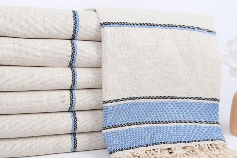 Hammam towel, Sand-resistant towel, Lightweight Turkish towel, 70x36 Cotton Striped Towel, Custom Beach Towels, Custom Name Towel, Embroidery Towels - 2