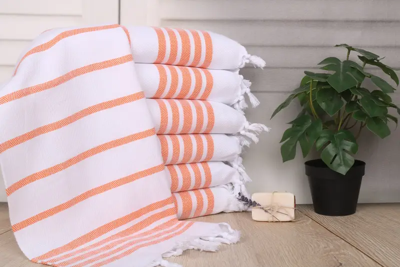 Personalized Hand Towel, Turkish Hand Towel, Monogram Hand Towel, Housewarming Gift, Personalized Gift For Her, 36x24 Cotton Herringbone Towel - 1