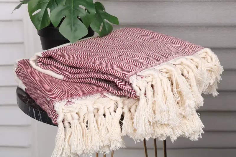 Monogram Turkish Towel, Family Gift, Best Beach Towel, Wedding Favors, Custom Wedding Gift From Bridesmaid, 70x40 Cotton Herringbone Towel - 3