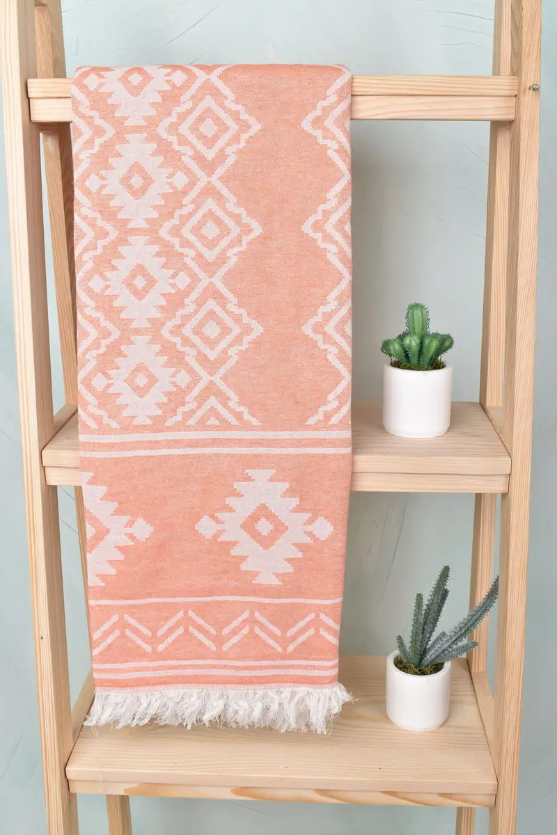Cotton towel, Personalized Wedding Gift, Custom Wedding Gift, Gift For Mom, Arizona Bachelorette Party Favors, 74x40 Cotton Geometric Towel - 1