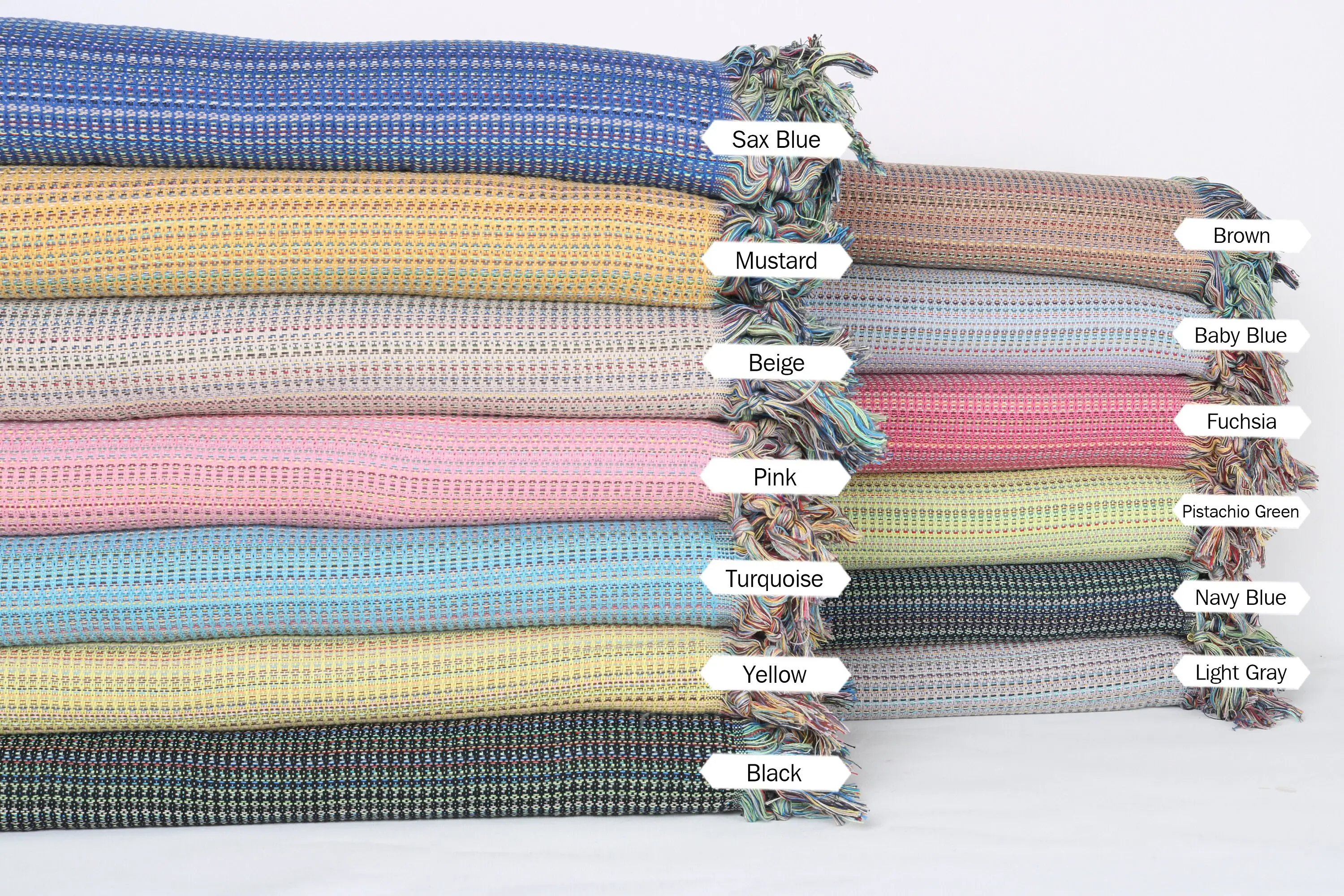 Turkish Cotton 79x99 inch Throw Blanket, Personalized Beach & Wedding Gift - 1
