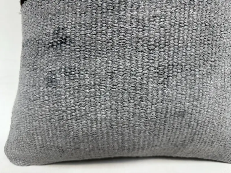 Antique Pillows, Accent Throw Pillow Sham, Pillow, Tribal Pillow Case, Turkish Kilim Pillow, Ethnical Kilim Rug Pillow, 16x16 Gray Cushion - 2