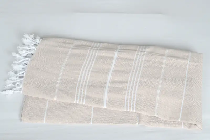 Best Friend Gift, Organic Throw, Decorative Blanket, Decorative Bedspread, Custom Wedding Gifts, Bachelorette Gifts, 88x60 Cotton Striped Towel - 6