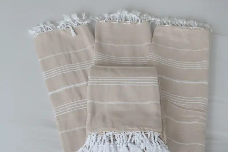 Best Friend Gift, Organic Throw, Decorative Blanket, Decorative Bedspread, Custom Wedding Gifts, Bachelorette Gifts, 88x60 Cotton Striped Towel - 5