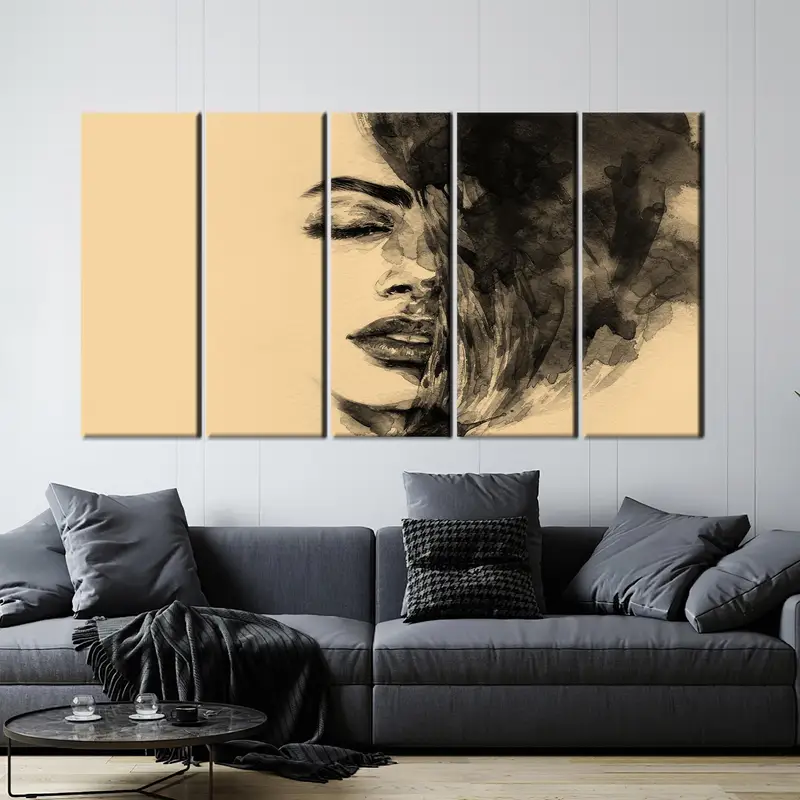 Abstract Woman Wall Art, Abstract Canvas Art, Gift for Home, Home Decor Wall Art, Canvas Wall Art, Woman Wall Decor, Modern Canvas - 3