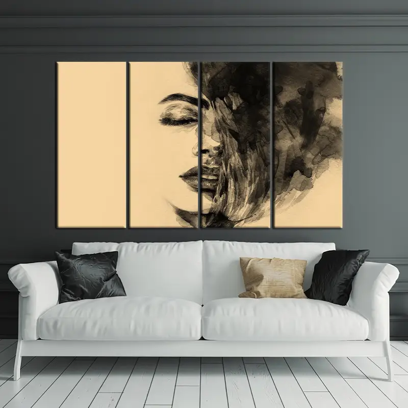 Abstract Woman Wall Art, Abstract Canvas Art, Gift for Home, Home Decor Wall Art, Canvas Wall Art, Woman Wall Decor, Modern Canvas - 4