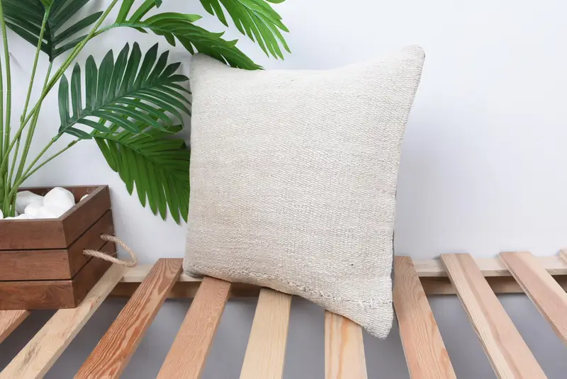 14x14 White Pillow Sham, Cushion, Sofa Cushion Case, Kilim Pillow Cover, Aztec Pillow Cover, Pillow for Couch, Home Decor Pillow, Couch Pillow Cover - 5