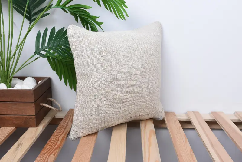 14x14 White Pillow Sham, Cushion, Sofa Cushion Case, Kilim Pillow Cover, Aztec Pillow Cover, Pillow for Couch, Home Decor Pillow, Couch Pillow Cover - 4
