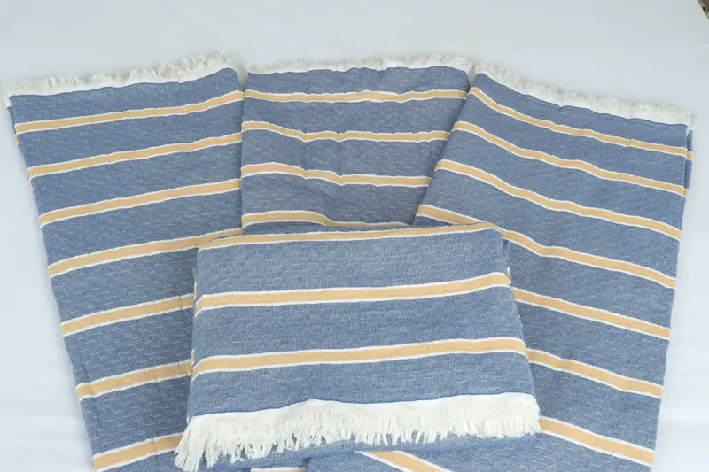 Bedspread, Boho Throw Blankets, Bridesmaid Gifts, Decorative Bedspread, Turkish Cotton Blanket, 96x84 Cotton Striped Towel, Bridal Shower Gifts - 6