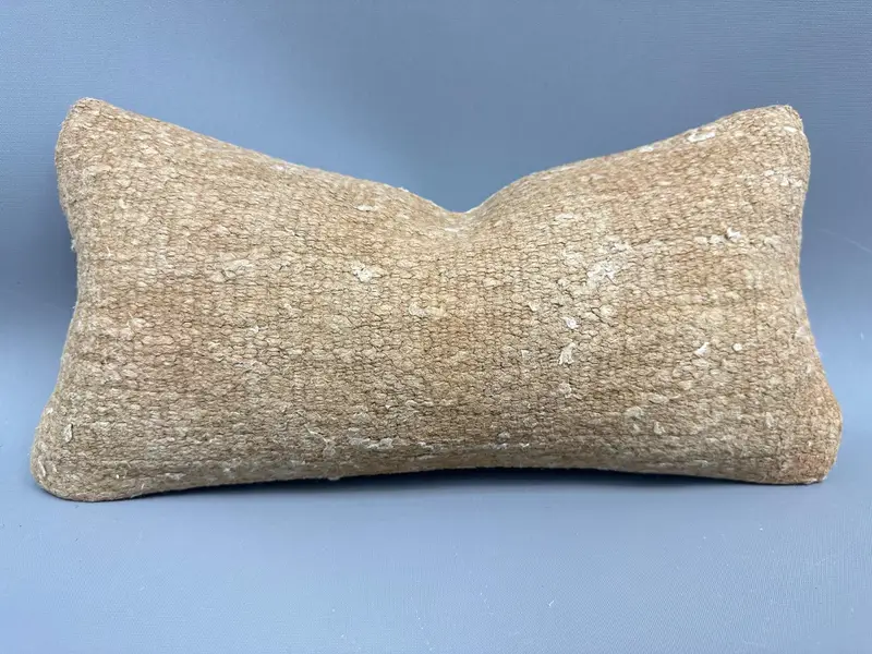 Pillow for Sofa, Vintage Kilim Pillow, Pillow for Couch, Pillow, 8x16 Beige Pillow Sham, Indoor Pillow, Neutral Throw Cushion Case - 1