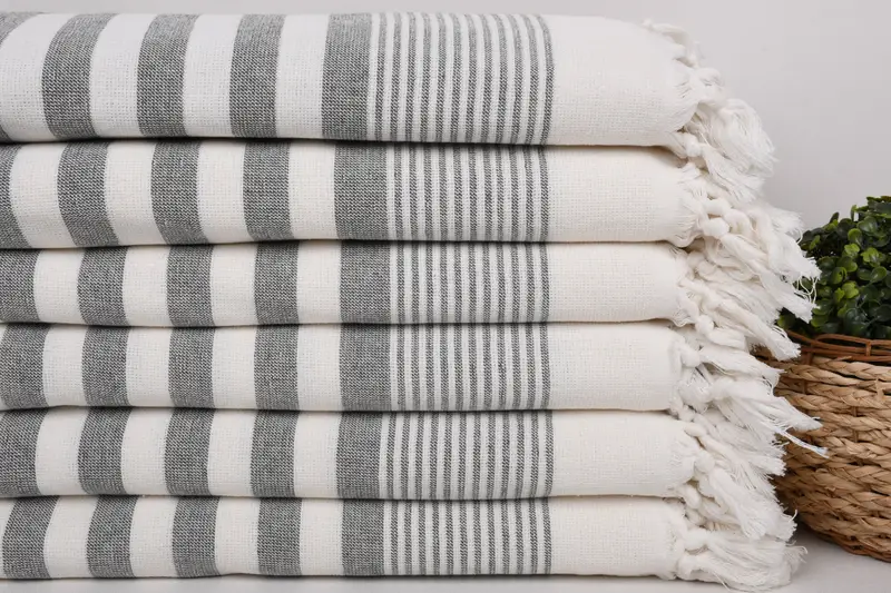 Custom Wedding Gift, Bridesmaid Gifts Personalized, Monogram Beach Towel, Bachelorette Party Gifts, Organic Towel, 68x40 Cotton Striped Terry Towel - 2