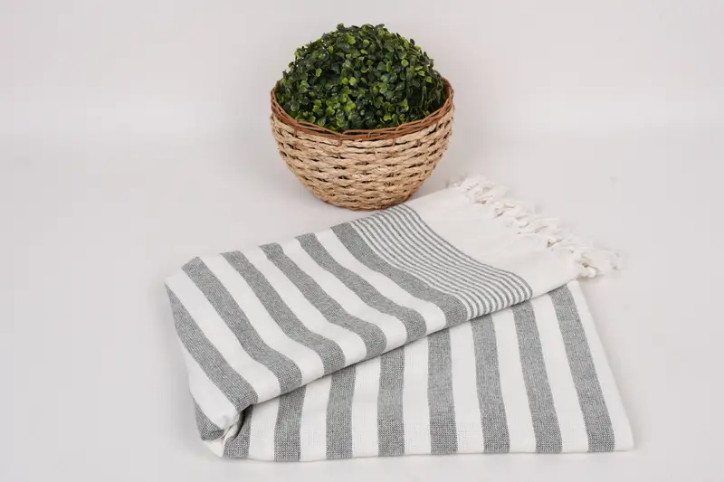 Custom Wedding Gift, Bridesmaid Gifts Personalized, Monogram Beach Towel, Bachelorette Party Gifts, Organic Towel, 68x40 Cotton Striped Terry Towel - 4