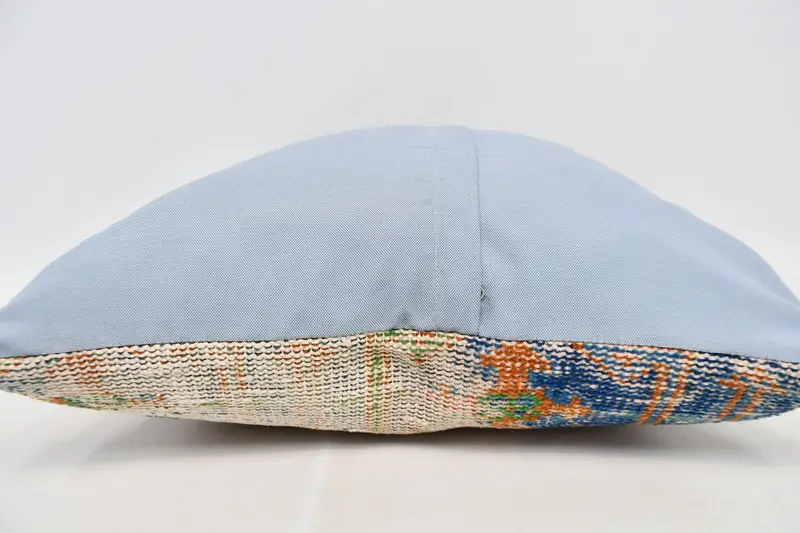 24x24 Blue Cushion Cover, Car Pillow Cover, Turkish Pillow, Home Decor Pillow, Vintage Kilim Pillow Pillow Case, Cushion Cover, Vintage Pillow - 5