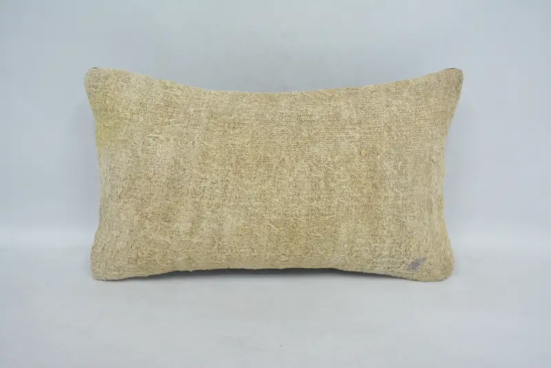 Cushion Case, Armchair Pillow Case, Turkish Pillow, Pillow for Sofa, Muted Pillow Sham, Turkish Rugs Pillow, Antique Pillows, 12x20 Beige Cushion - 1