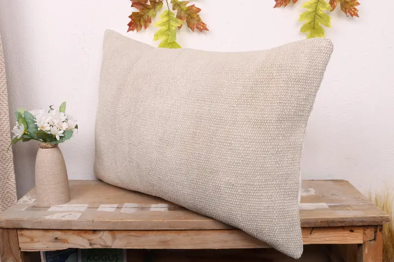 Luxury Pillow Case, Ethnical Kilim Rug Pillow, Vintage Kilim Pillow, Pillow Sham, 16x24 White Pillow Case, Vintage Throw Cushion Cover, Gift Pillow - 4