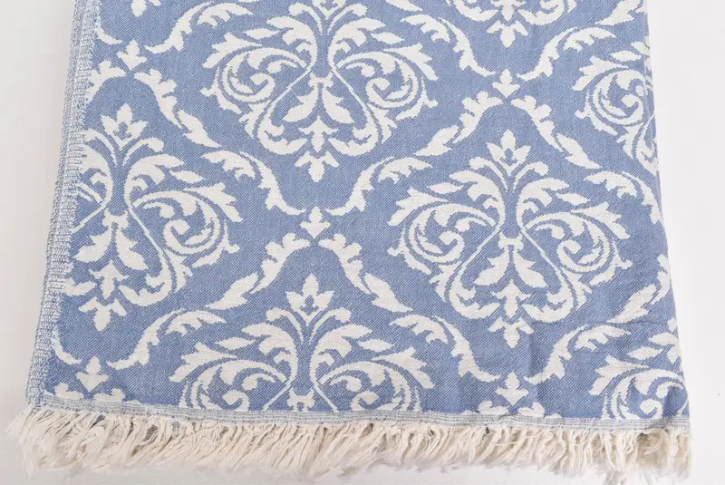 Woven Blanket, Large Beach Towel Personalized, Beach Wedding Favor, Personalize Gift, Throw Blanket, 96x76 Cotton Baroque Towel, Tablecloth - 5