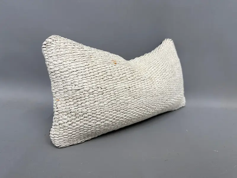 8x16 Beige Pillow Case, Turkish Kilim Pillow, Outdoor Bolster Cushion, Pillow Cover, Vintage Pillow, Pet Pillow, Home Decor Pillow - 2
