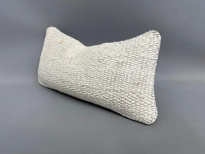 8x16 Beige Pillow Case, Turkish Kilim Pillow, Outdoor Bolster Cushion, Pillow Cover, Vintage Pillow, Pet Pillow, Home Decor Pillow - 3