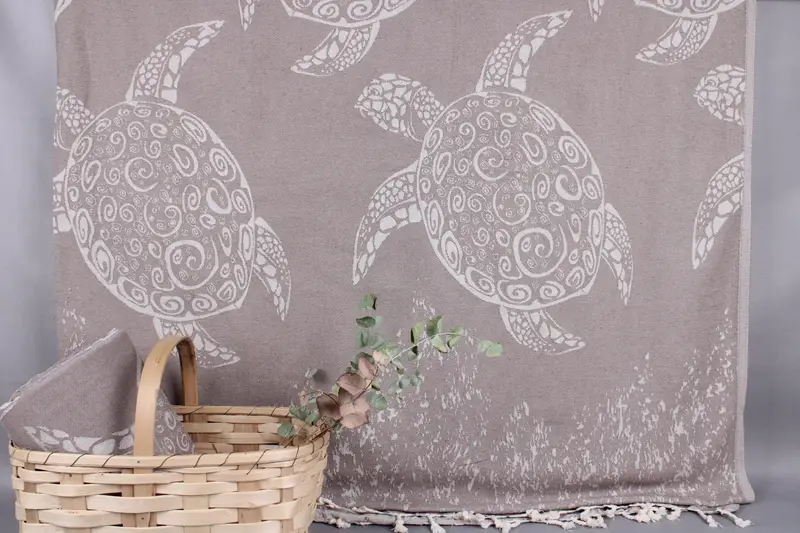 Home Decor Blanket Brown Patterned, 71x93 Inches