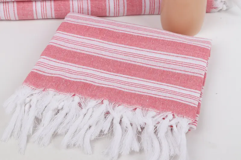 Handmade Gift, 70x40 Cotton Striped Towel, Sand-resistant towel, Bachelorette Party Decorations, Wedding For Favor, Friends Beach Towel - 5