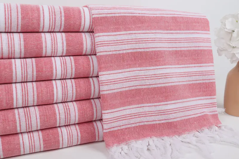 Handmade Gift, 70x40 Cotton Striped Towel, Sand-resistant towel, Bachelorette Party Decorations, Wedding For Favor, Friends Beach Towel - 2