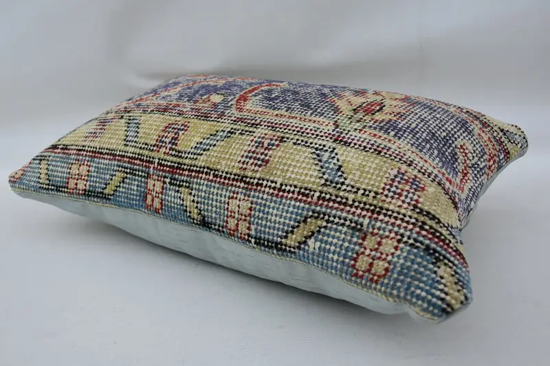 Boho Pillow, Decorative Pillow, 12x20 Beige Pillow Case, Cushion Cover, Accent Cushion Case, Vintage Kilim Pillow, Kilim Pillow - 6