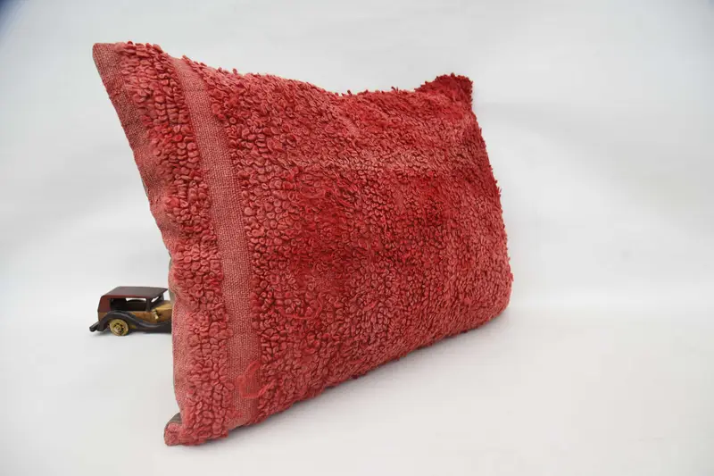 Ottoman Pillow Case, Natural Cushion, Gift Pillow, Pillow Case, 20x28 Red Cushion Case, Throw Kilim Pillow, Kilim Pillow Cover, Ikat Pillow Sham - 3