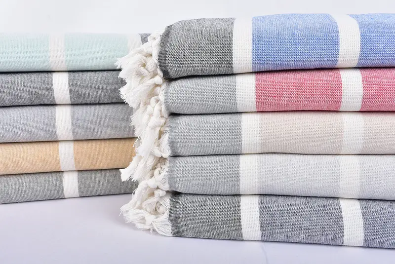 Bridesmaid Gift Towel, Turkish towel, Spa Towel, Bachelorette Party Decorations, Wedding Towel, 64x40 Cotton Striped Towel, Boyfriend Christmas Gift - 1