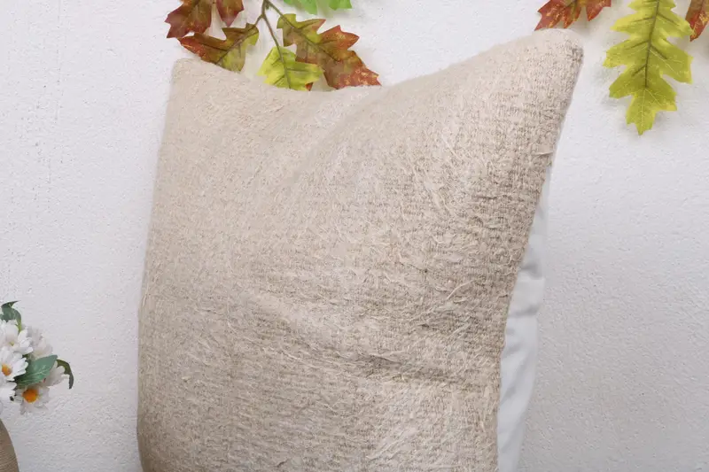 Boho Pillow, Kilim Cushion Sham, 18x18 Beige Cushion Cover, Pillow for Sofa, Tapestry Cushion, Pillow, Bolster Cushion Cover - 5