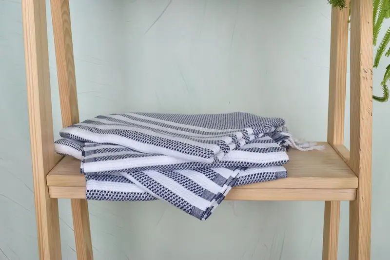 Handmade Gift, 44x24 Cotton Striped Towel, Personalized Turkish Towel, Personalized Kitchen Towel, Monogram Kitchen Towel, Monogram Hand Towel - 7