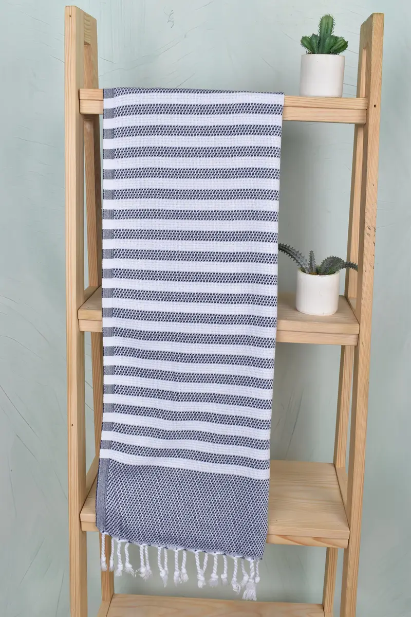 Handmade Gift, 44x24 Cotton Striped Towel, Personalized Turkish Towel, Personalized Kitchen Towel, Monogram Kitchen Towel, Monogram Hand Towel - 8