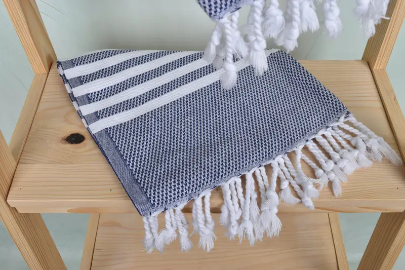Handmade Gift, 44x24 Cotton Striped Towel, Personalized Turkish Towel, Personalized Kitchen Towel, Monogram Kitchen Towel, Monogram Hand Towel - 5