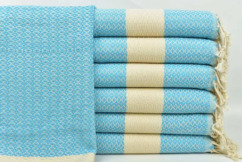 Monogrammed Hand Towel, 40x20 Cotton Geometric Towel, Bathroom Hand Towel, Gifts For Him, Monogram Towels, Monogram Kitchen Towel, Turkish Tea Towel - 1