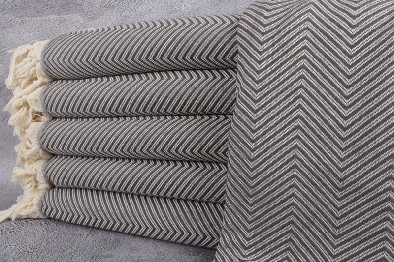 Housewarming Gift, 92x80 Cotton Striped Towel, Organic Throw, Best Wedding Gift, Bridal Shower Gift, Personalized Gift For Him, Personalized Blanket - 1