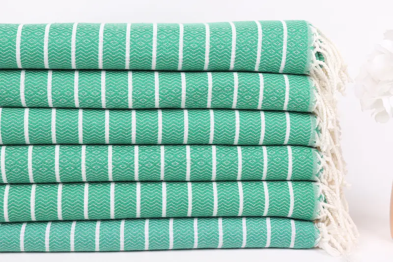 Unique Wedding Gift, Handmade Gift, Organic towel, 70x40 Cotton Striped Towel, Bath towel, Wedding Favors, Gift For Wedding Day, Decorative Towel - 3