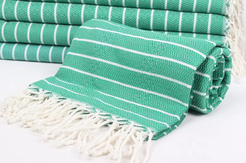 Unique Wedding Gift, Handmade Gift, Organic towel, 70x40 Cotton Striped Towel, Bath towel, Wedding Favors, Gift For Wedding Day, Decorative Towel - 4