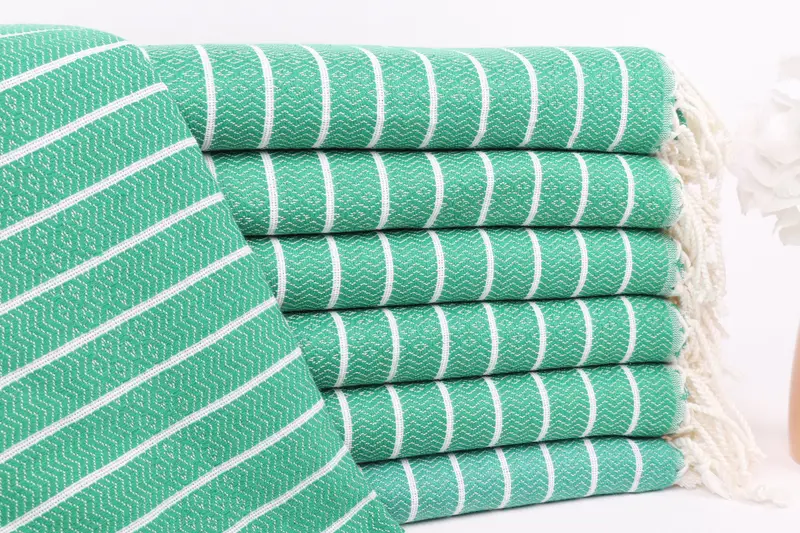 Unique Wedding Gift, Handmade Gift, Organic towel, 70x40 Cotton Striped Towel, Bath towel, Wedding Favors, Gift For Wedding Day, Decorative Towel - 1