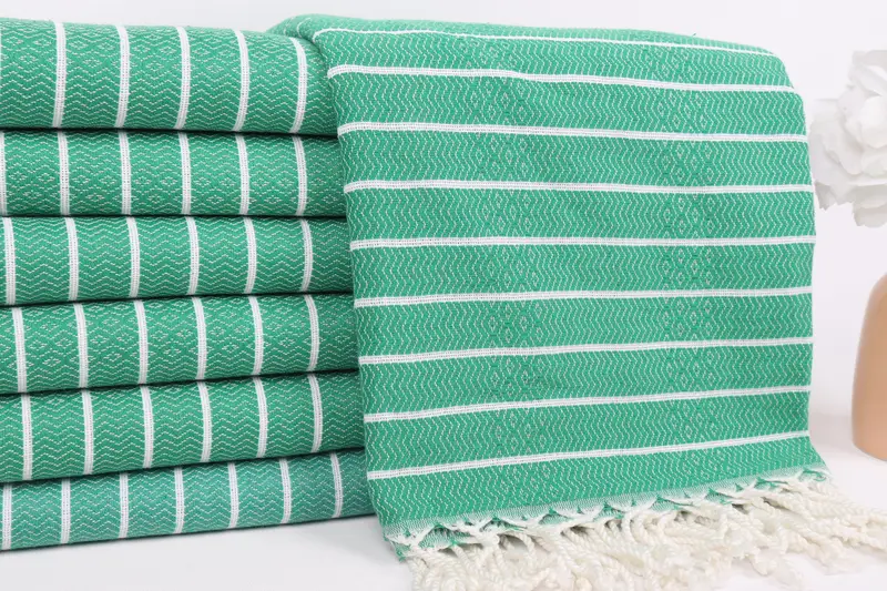 Unique Wedding Gift, Handmade Gift, Organic towel, 70x40 Cotton Striped Towel, Bath towel, Wedding Favors, Gift For Wedding Day, Decorative Towel - 2