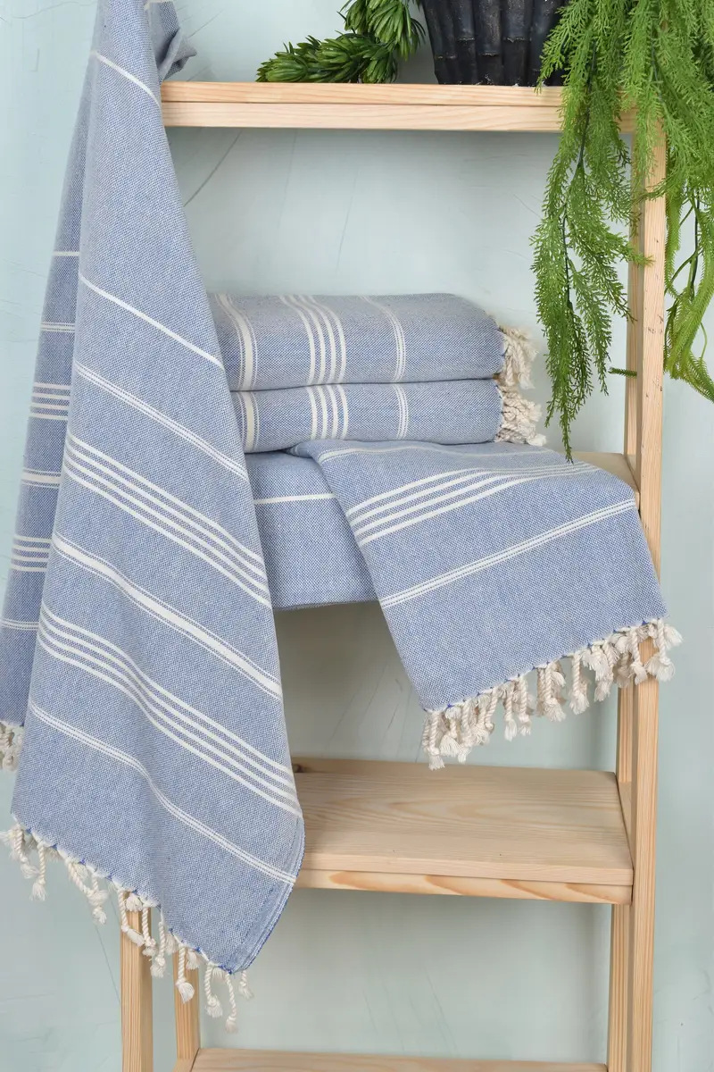 Organic Cotton Towel, Bachelorette Beach Towel, Bridal Party Gifts, Turkish hand towel, Bridal Shower Gift, Hammam towel, 70x40 Cotton Striped Towel - 6