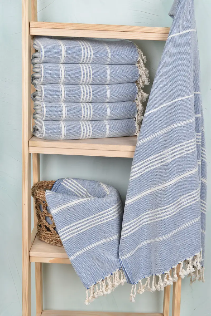 Organic Cotton Towel, Bachelorette Beach Towel, Bridal Party Gifts, Turkish hand towel, Bridal Shower Gift, Hammam towel, 70x40 Cotton Striped Towel - 3