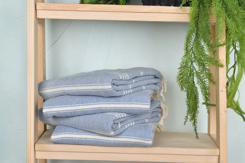 Organic Cotton Towel, Bachelorette Beach Towel, Bridal Party Gifts, Turkish hand towel, Bridal Shower Gift, Hammam towel, 70x40 Cotton Striped Towel - 7