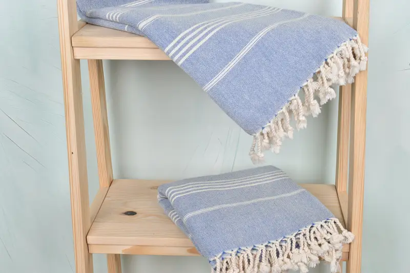 Organic Cotton Towel, Bachelorette Beach Towel, Bridal Party Gifts, Turkish hand towel, Bridal Shower Gift, Hammam towel, 70x40 Cotton Striped Towel - 5