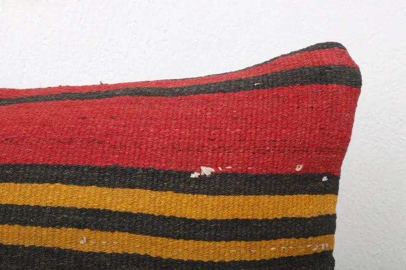 Pillow for Couch, Pillow for Sofa, Cushion Cover, Cotton Cushion, Wholesale Pillow Sham, Bright Pillow Case, Kilim Pillow, 12x24 Red Pillow - 5