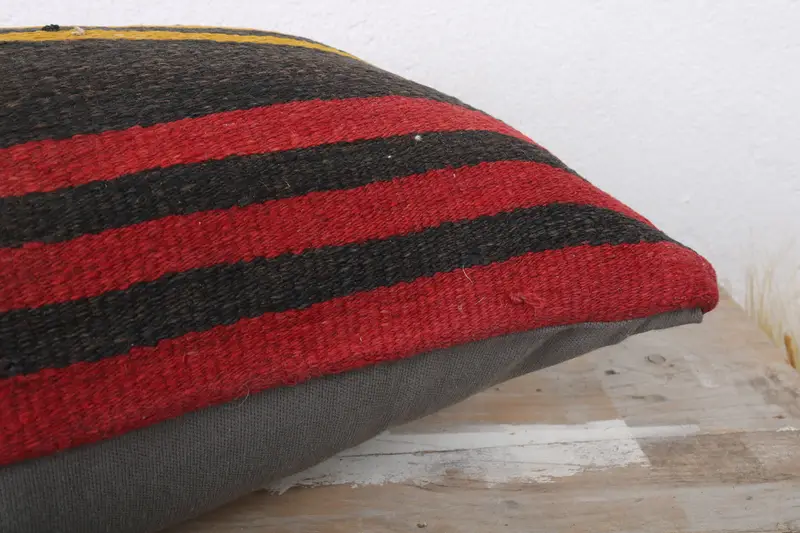 Pillow for Couch, Pillow for Sofa, Cushion Cover, Cotton Cushion, Wholesale Pillow Sham, Bright Pillow Case, Kilim Pillow, 12x24 Red Pillow - 6