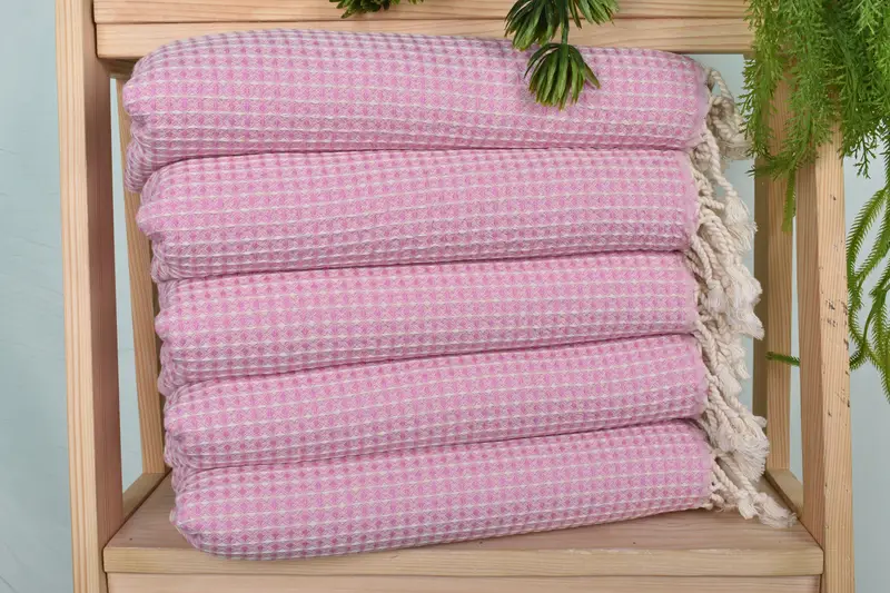 Summer Gift, Turkish Tea Towel, Handmade Gift, Holiday Towel, 44x22 Cotton Waffle Towel, Embroidery Towel, Personalized Hand Towel, Bridesmaid Gifts - 1