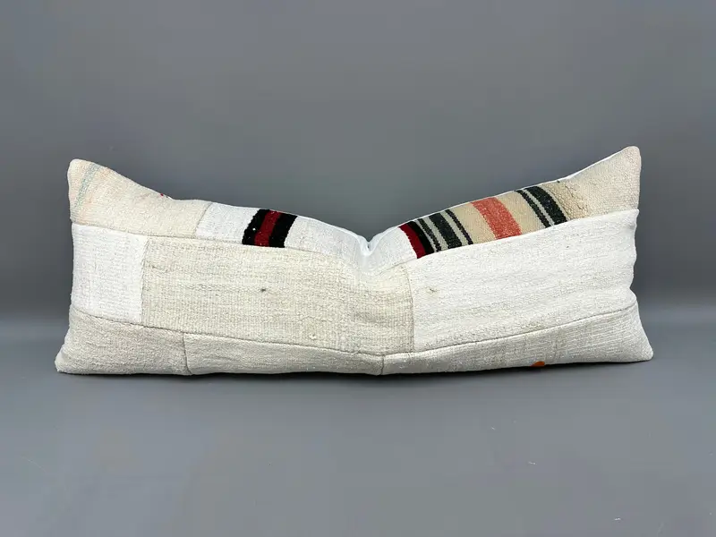 Home Decor Pillow, Garden Pillow Cover, Cushion Case, 16x43 Beige Cushion Cover, Vintage Pillow, Kilim Pillow, Neutral Pillow Case - 1